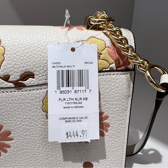 NWT Coach Klare Crossbody With Yellow Pink Floral Cluster Print CH550 - Picture 7 of 9